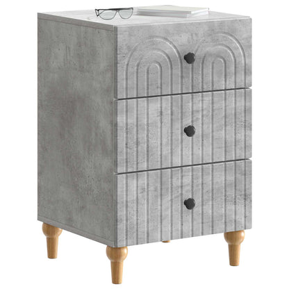 Bedside Cabinet Concrete Grey 43x 41 x 66.5 cm Engineered Wood