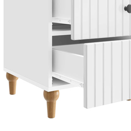 Bedside Cabinet with Drawer High Gloss White 43x 41 x 66.5 cm