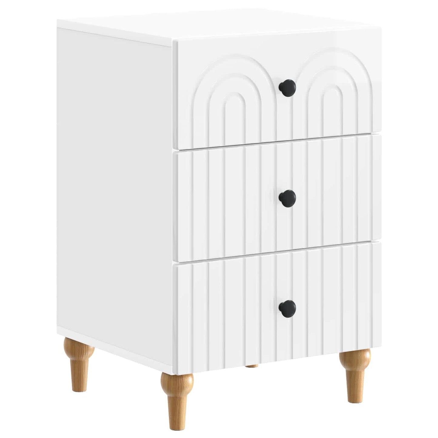 Bedside Cabinet with Drawer High Gloss White 43x 41 x 66.5 cm