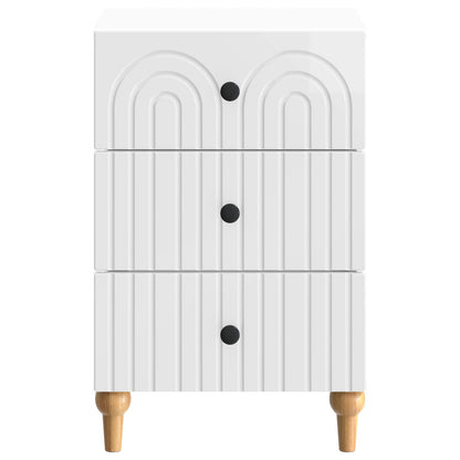 Bedside Cabinet with Drawer High Gloss White 43x 41 x 66.5 cm