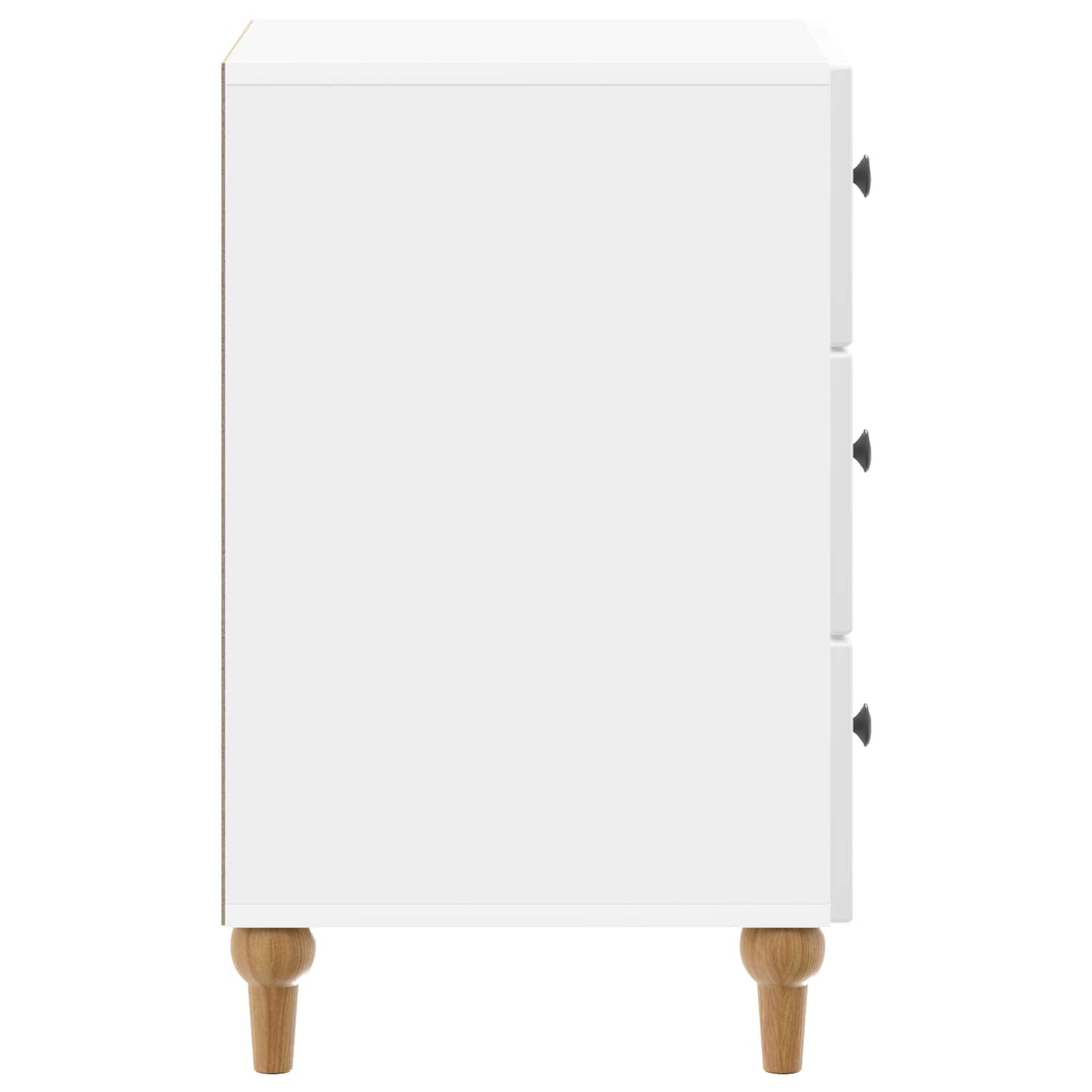 Bedside Cabinet with Drawer High Gloss White 43x 41 x 66.5 cm