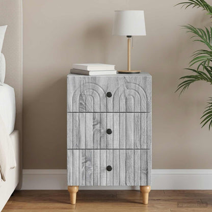 Bedside Cabinet Grey Sonoma 43x 41 x 66.5 cm Engineered Wood