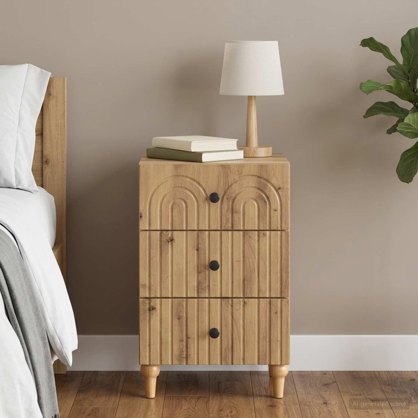 Bedside Cabinet Artisan Oak 43x 41 x 66.5 cm Engineered Wood