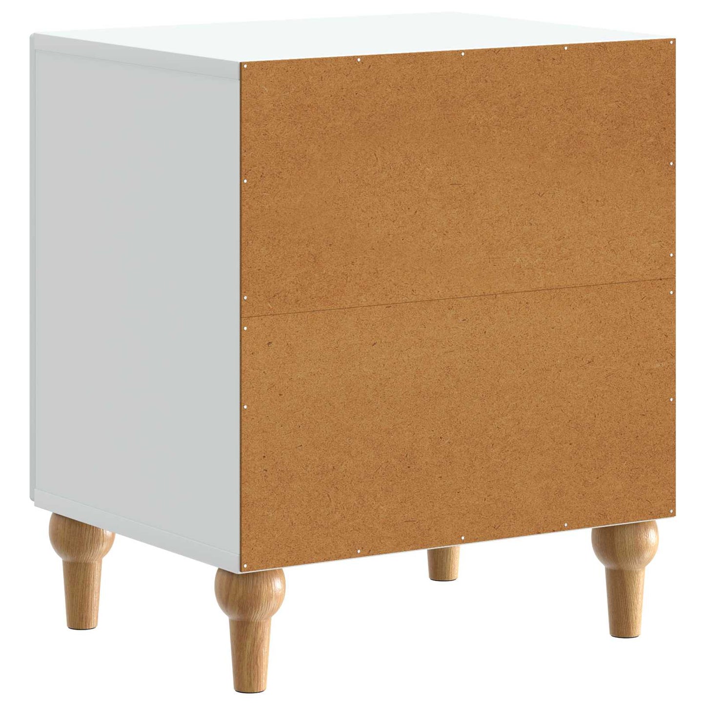 Bedside Cabinet White 43 x 34.5 x 50 cm Engineered Wood