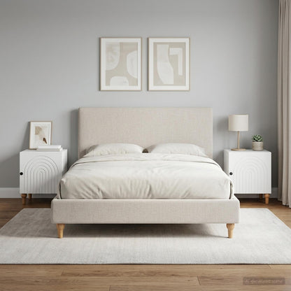 Bedside Cabinet 2 pcs White 43 x 34.5 x 50 cm Engineered Wood