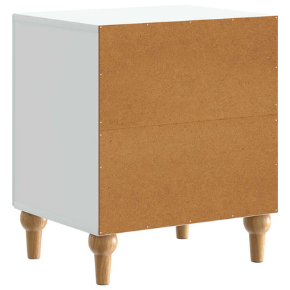 Bedside Cabinet 2 pcs White 43 x 34.5 x 50 cm Engineered Wood