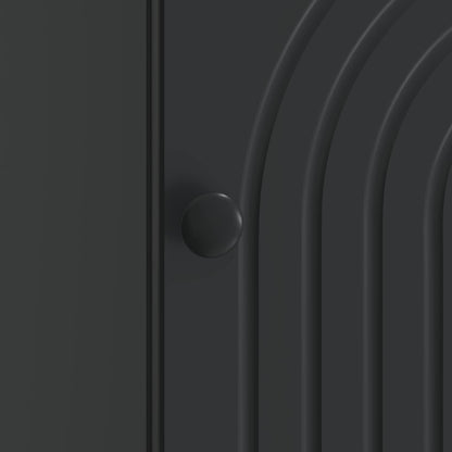 Bedside Cabinet Black 43 x 34.5 x 50 cm Engineered Wood