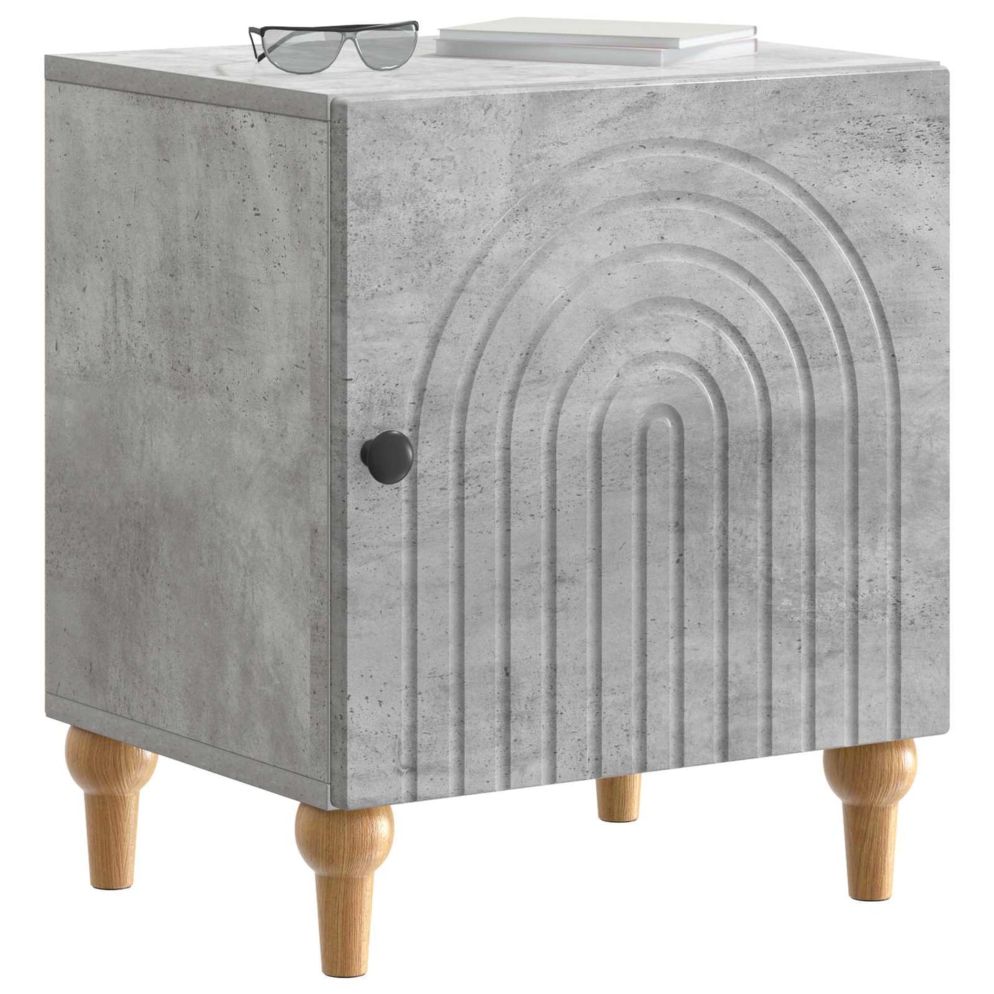 Bedside Cabinet Concrete Grey 43 x 34.5 x 50 cm Engineered Wood