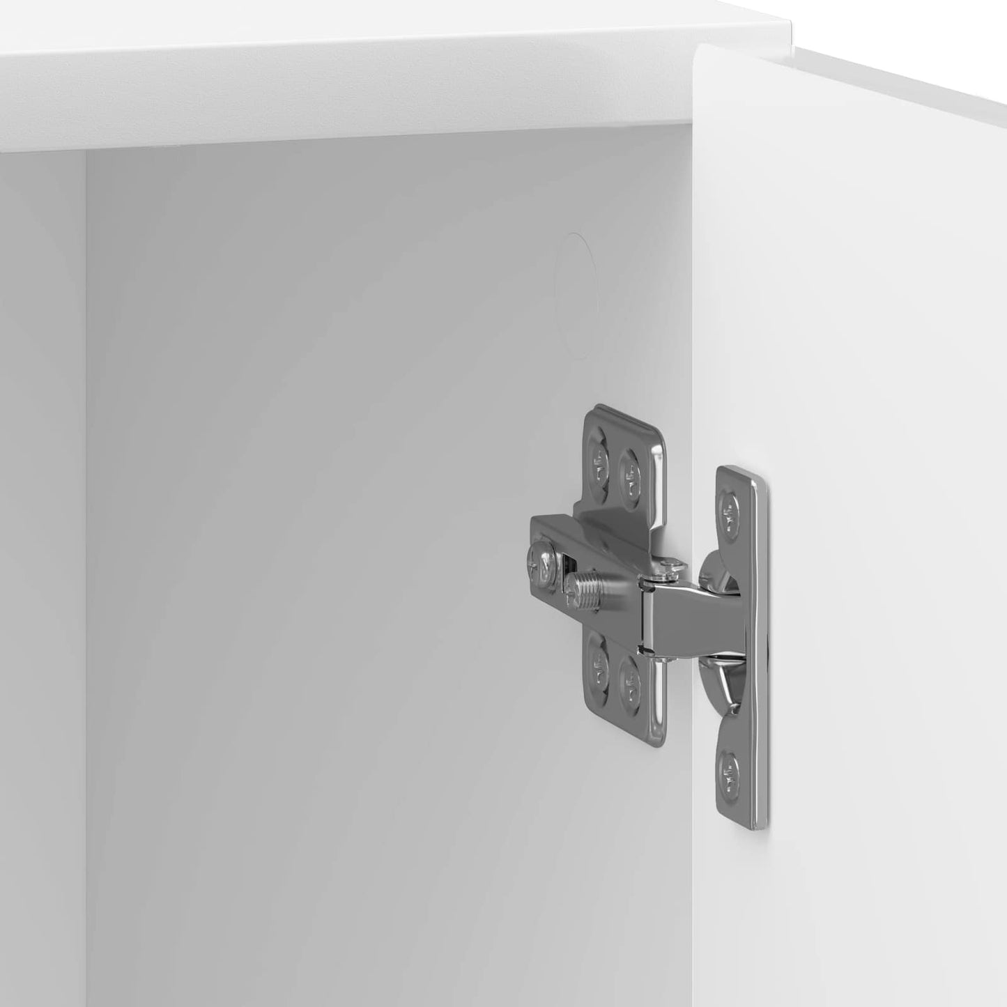 Bedside Cabinet High Gloss White 43 x 34.5 x 50 cm