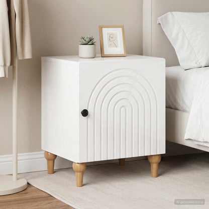 Bedside Cabinet 2 pcs High Gloss White 43 x 34.5 x 50 cm