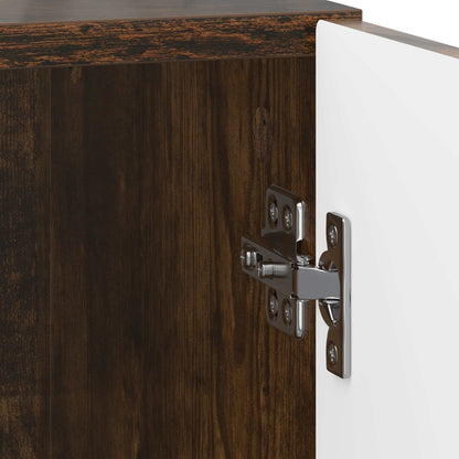 Bedside Cabinet Smoked Oak 43 x 34.5 x 50 cm Engineered Wood