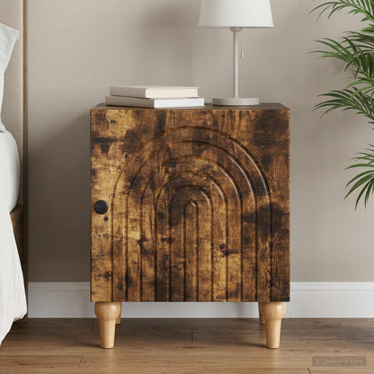 Bedside Cabinet Smoked Oak 43 x 34.5 x 50 cm Engineered Wood