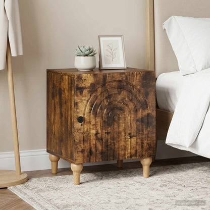 Bedside Cabinet 2 pcs Smoked Oak 43 x 34.5 x 50 cm