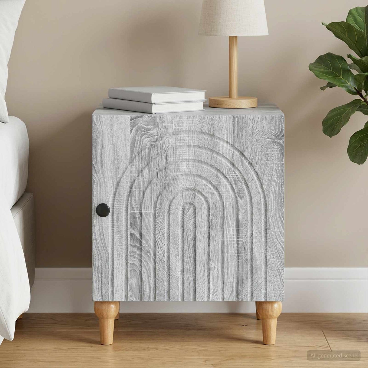 Bedside Cabinet Grey Sonoma 43 x 34.5 x 50 cm Engineered Wood