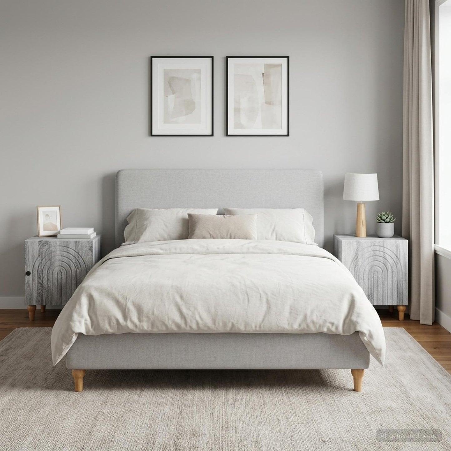 Bedside Cabinet 2 pcs Grey Sonoma 43 x 34.5 x 50 cm
