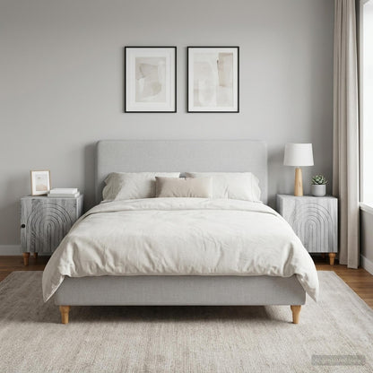 Bedside Cabinet 2 pcs Grey Sonoma 43 x 34.5 x 50 cm