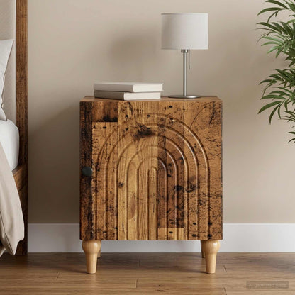 Bedside Cabinet Old Wood 43 x 34.5 x 50 cm Engineered Wood