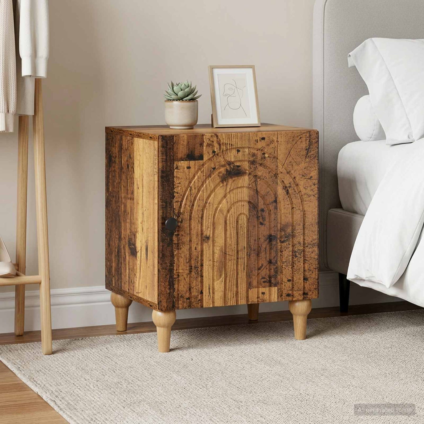 Bedside Cabinet 2 pcs Old Wood 43 x 34.5 x 50 cm