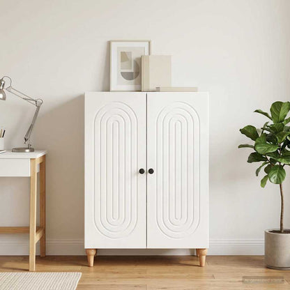 Sideboard High Gloss White 66 x 34.5 x 90 cm Engineered Wood