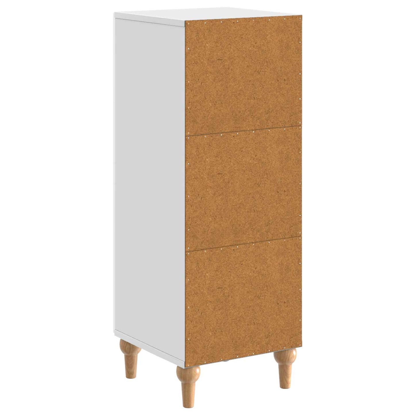 Sideboard High Gloss White 33 x 34.5 x 90 cm Engineered Wood