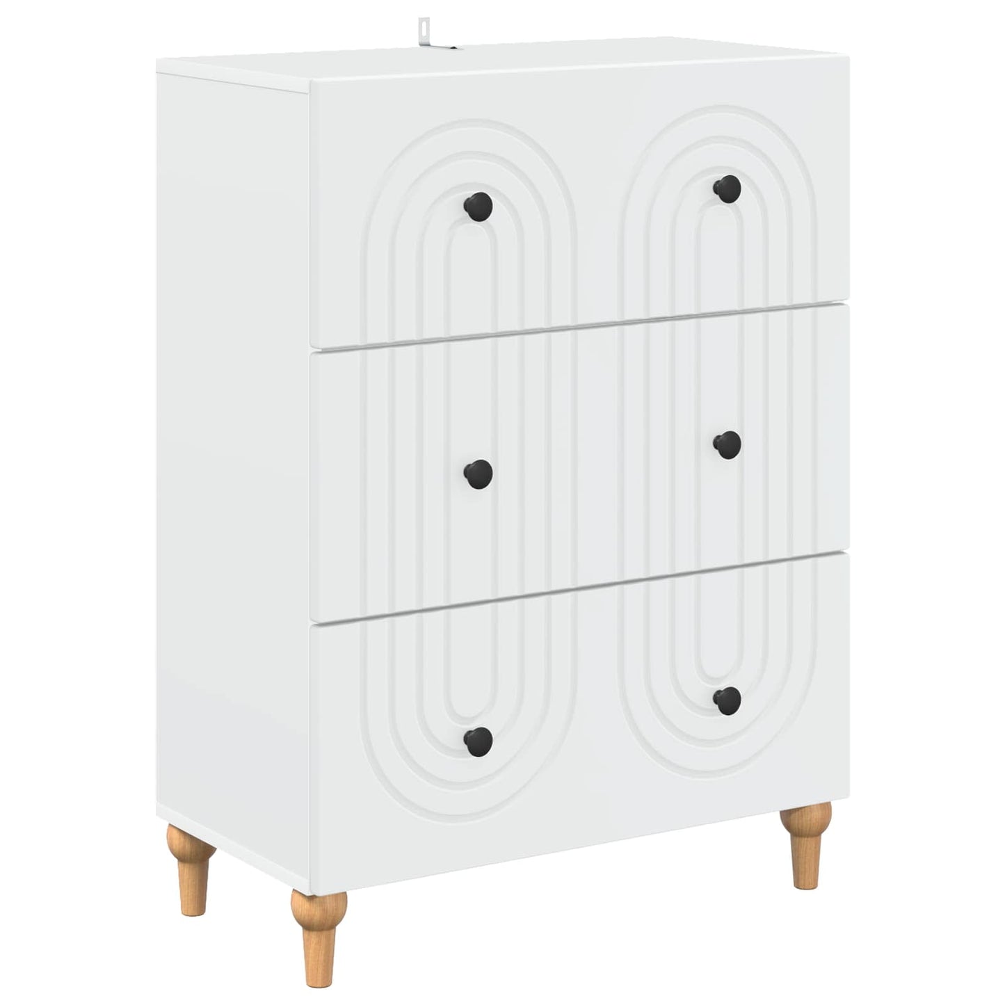 Drawer Cabinet White 66 x 34.5 x 90 cm Engineered Wood