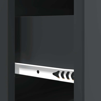 Drawer Cabinet Black 66 x 34.5 x 90 cm Engineered Wood