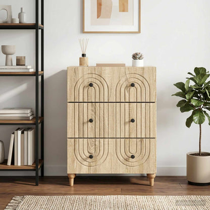 Drawer Cabinet Sonoma Oak 66 x 34.5 x 90 cm Engineered Wood