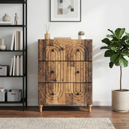 Drawer Cabinet Old Wood 66 x 34.5 x 90 cm Engineered Wood