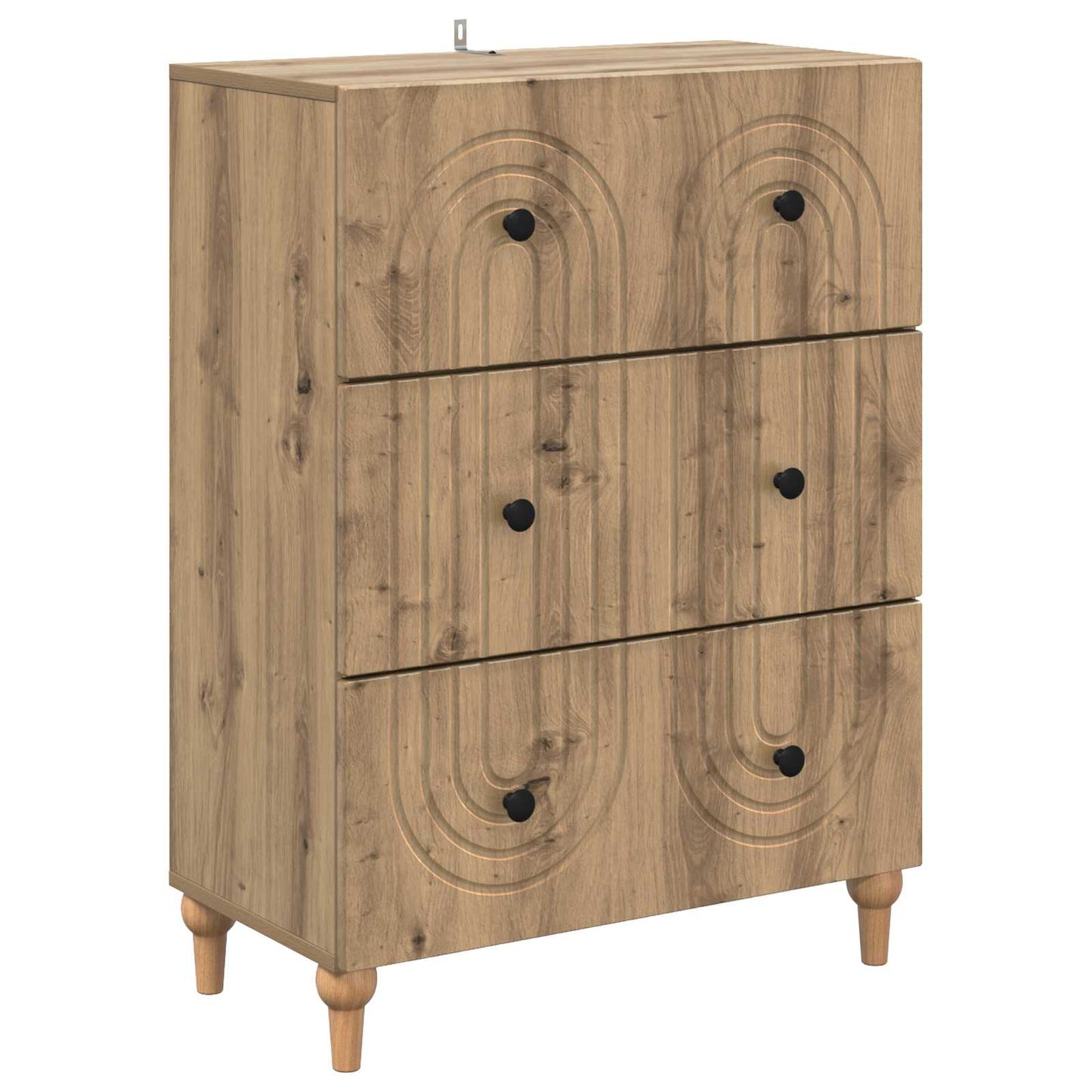Drawer Cabinet Artisan Oak 66 x 34.5 x 90 cm Engineered Wood