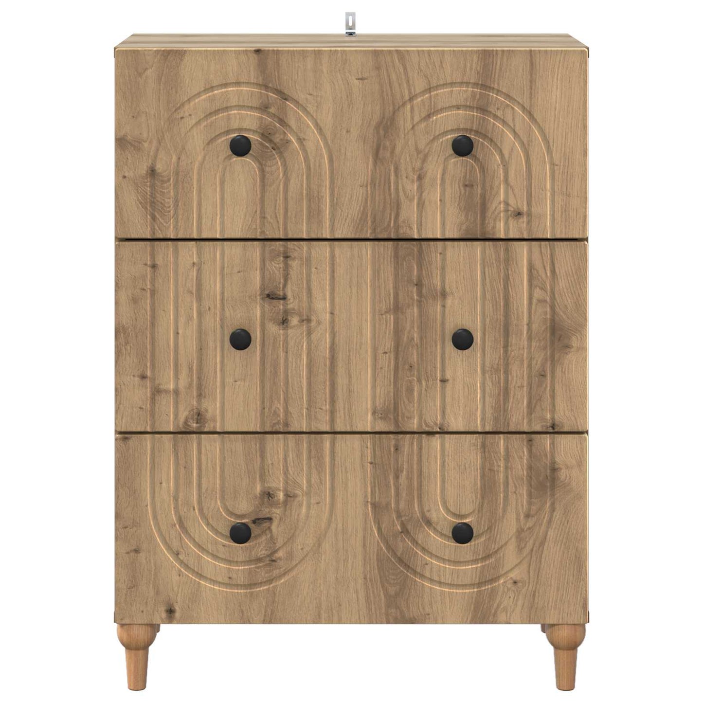 Drawer Cabinet Artisan Oak 66 x 34.5 x 90 cm Engineered Wood