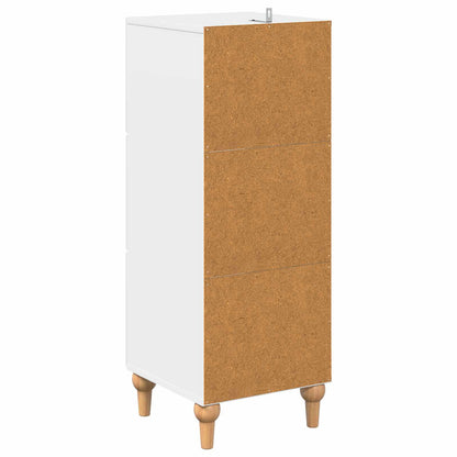 Drawer Cabinet White 33 x 34.5 x 90 cm Engineered Wood