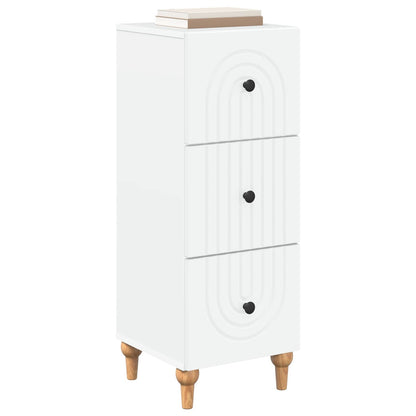 Drawer Cabinet White 33 x 34.5 x 90 cm Engineered Wood