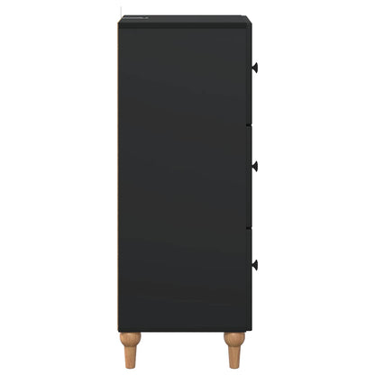 Drawer Cabinet Black 33 x 34.5 x 90 cm Engineered Wood