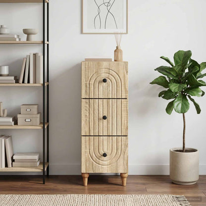 Drawer Cabinet 33 x 34.5 x 90 cm Engineered Wood Sonoma Oak