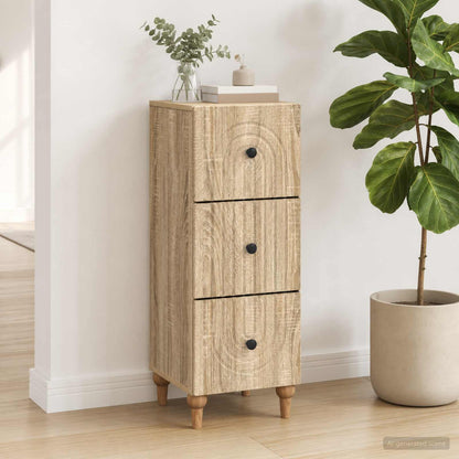 Drawer Cabinet 33 x 34.5 x 90 cm Engineered Wood Sonoma Oak