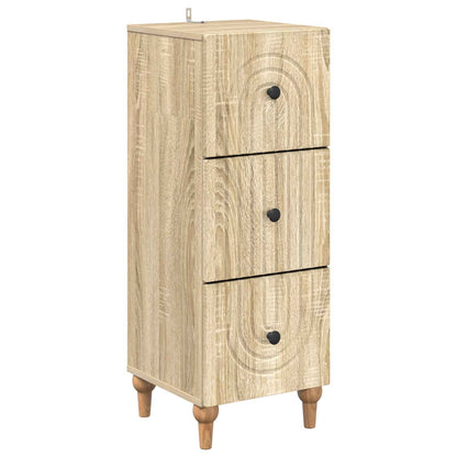 Drawer Cabinet Sonoma Oak 33 x 34.5 x 90 cm Engineered Wood