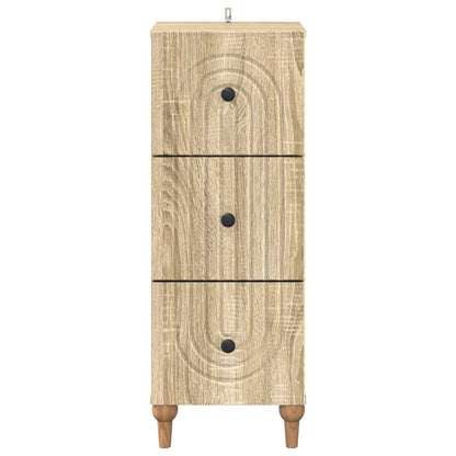 Drawer Cabinet Sonoma Oak 33 x 34.5 x 90 cm Engineered Wood