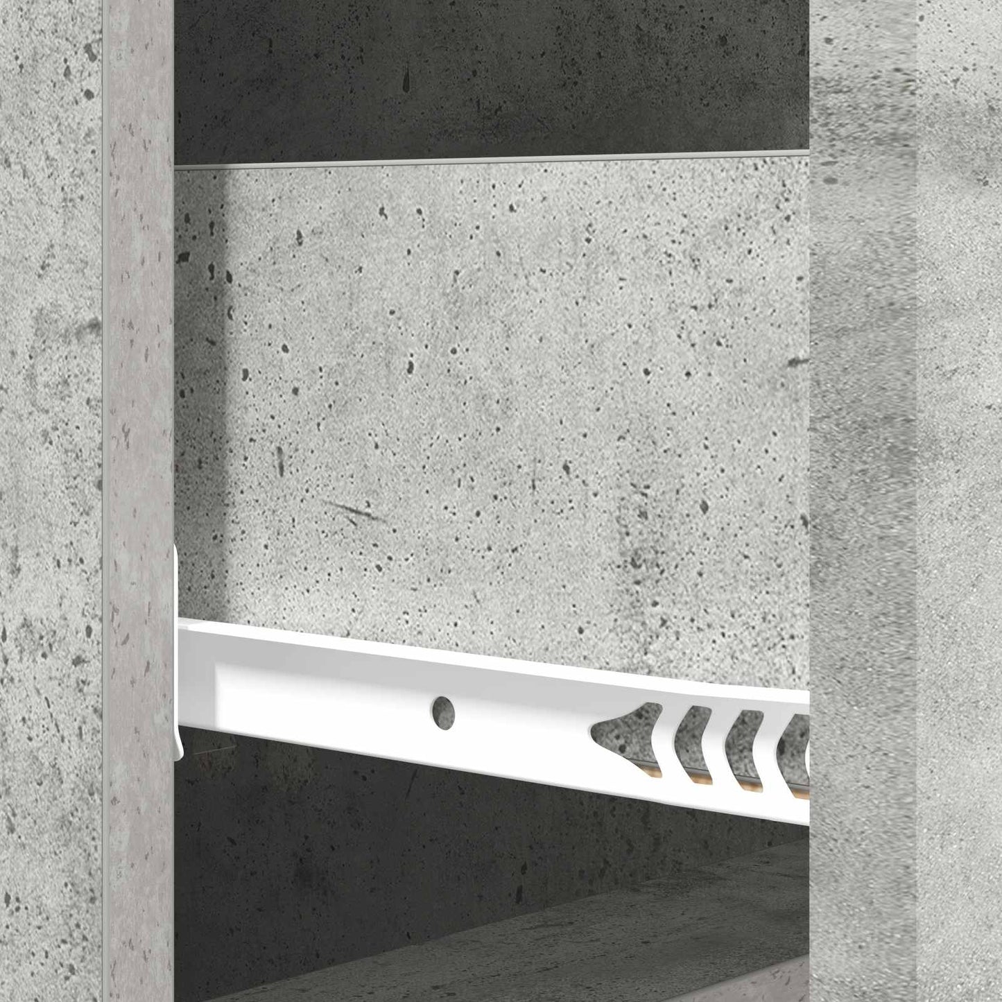 Drawer Cabinet 33 x 34.5 x 90 cm Engineered Wood Concrete Grey