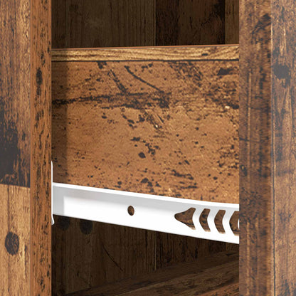 Drawer Cabinet 33 x 34.5 x 90 cm Engineered Wood Old Wood