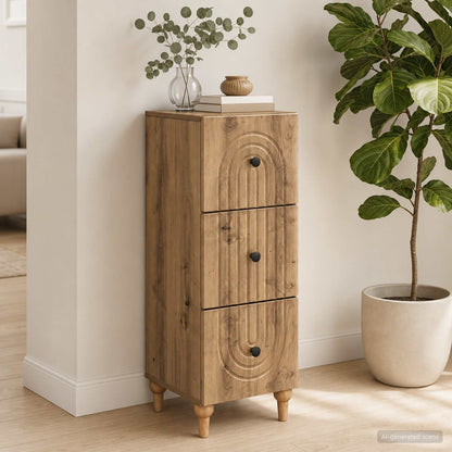 Drawer Cabinet 33 x 34.5 x 90 cm Engineered Wood Artisan Oak