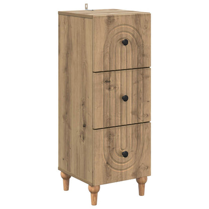 Drawer Cabinet Artisan Oak 33 x 34.5 x 90 cm Engineered Wood