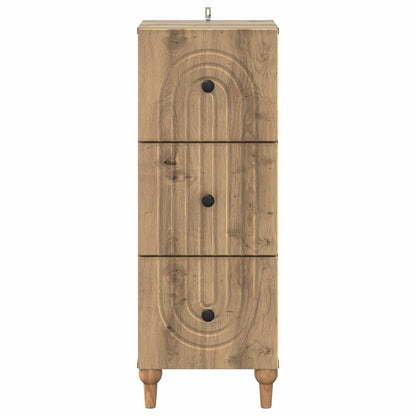 Drawer Cabinet Artisan Oak 33 x 34.5 x 90 cm Engineered Wood