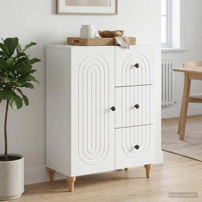 Sideboard White 66 x 34.5 x 90 cm Engineered Wood