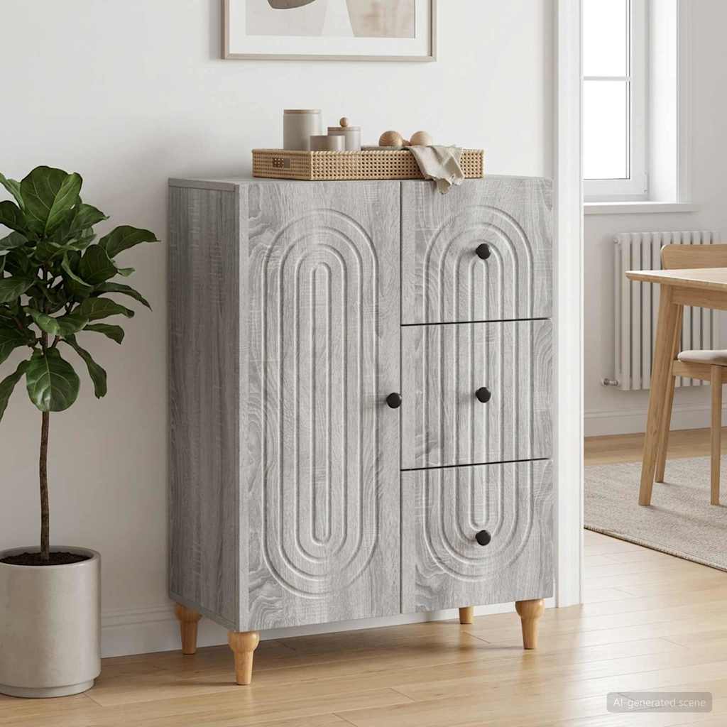 Sideboard Grey Sonoma 66 x 34.5 x 90 cm Engineered Wood