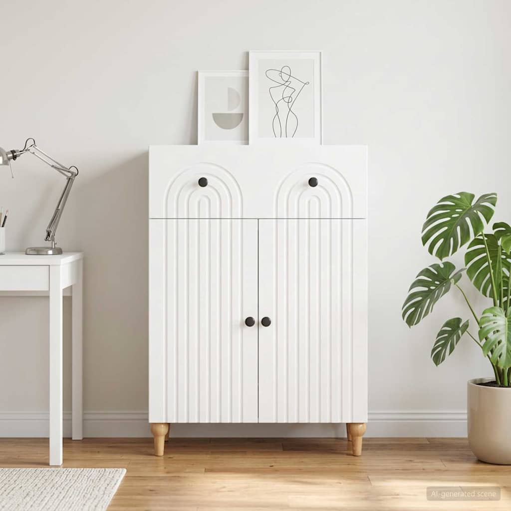 Sideboard White 66 x 34.5 x 90 cm Engineered Wood