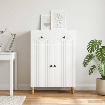Sideboard White 66 x 34.5 x 90 cm Engineered Wood