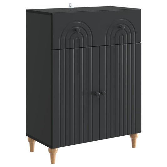 Sideboard Black 66 x 34.5 x 90 cm Engineered Wood