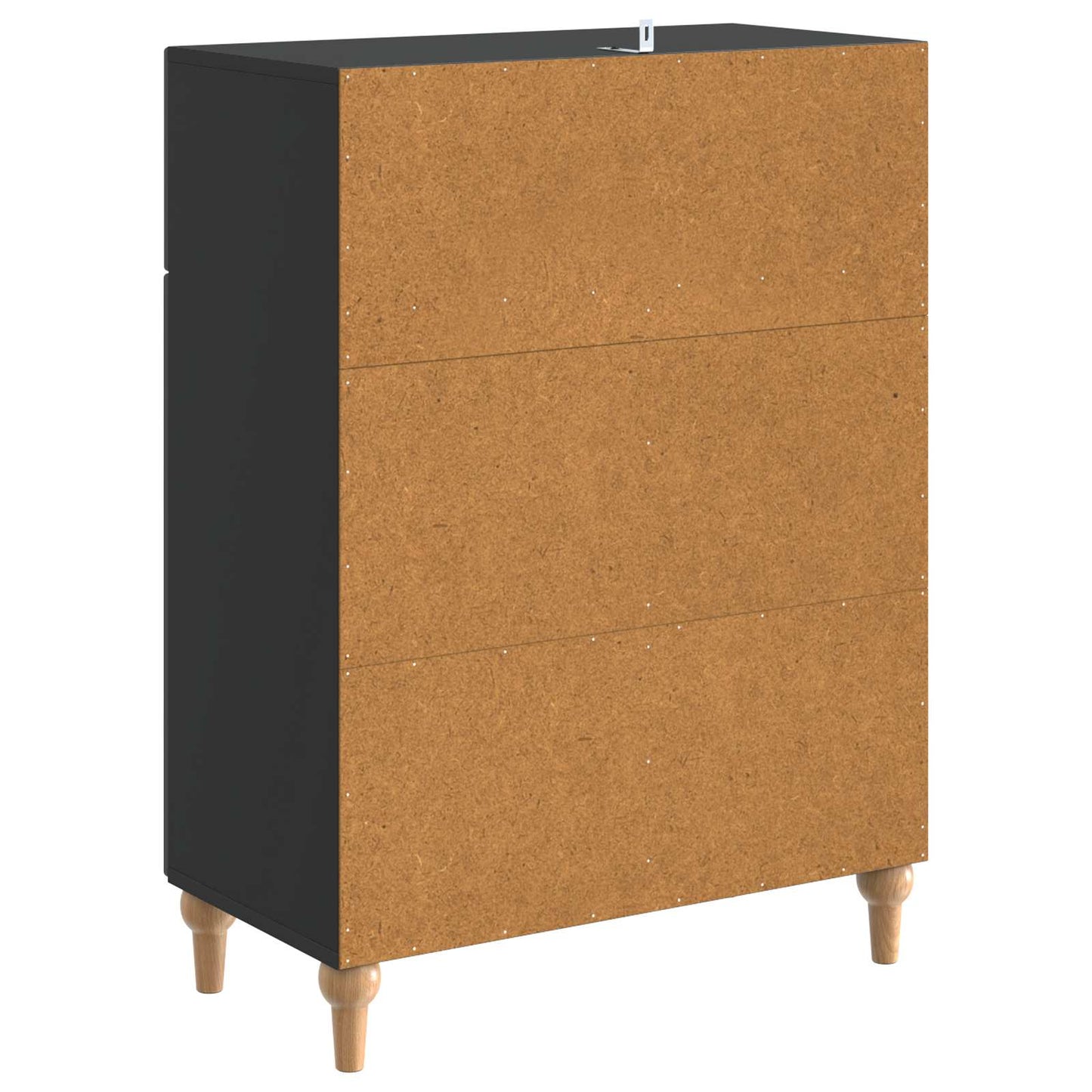 Sideboard with Drawer Black 66 x 34.5 x 90 cm Engineered Wood