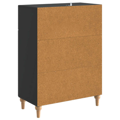 Sideboard with Drawer Black 66 x 34.5 x 90 cm Engineered Wood