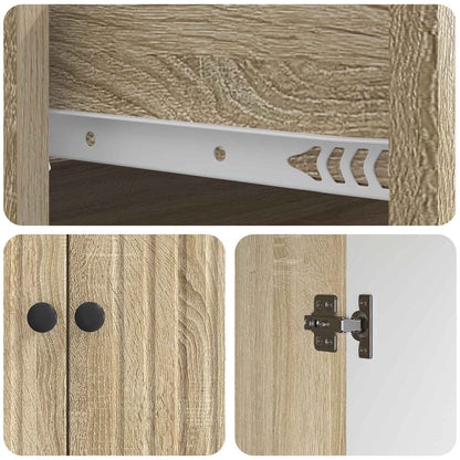 Sideboard Sonoma Oak 66 x 34.5 x 90 cm Engineered Wood